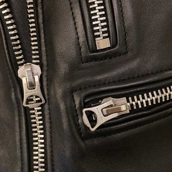 Acne studious merlyn leather jacket - Picture 4 of 9